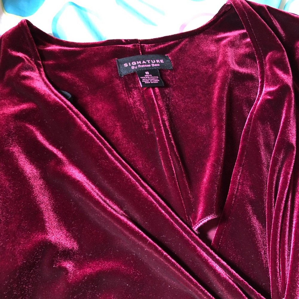 Robbie Bee Red Velvet Dress